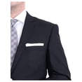 thumbnail image 2 of Men's Raphael Slim Fit Solid Black Textured Two Button Wool Touch 2 Piece Formal Suit, 2 of 5