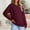 Wine, variant on Dasayo Beige Womens Tops Trendy Long Sleeve Loose Fit V-Neck Solid Pullover Sweatshirts Tshirts Shirts for Women L