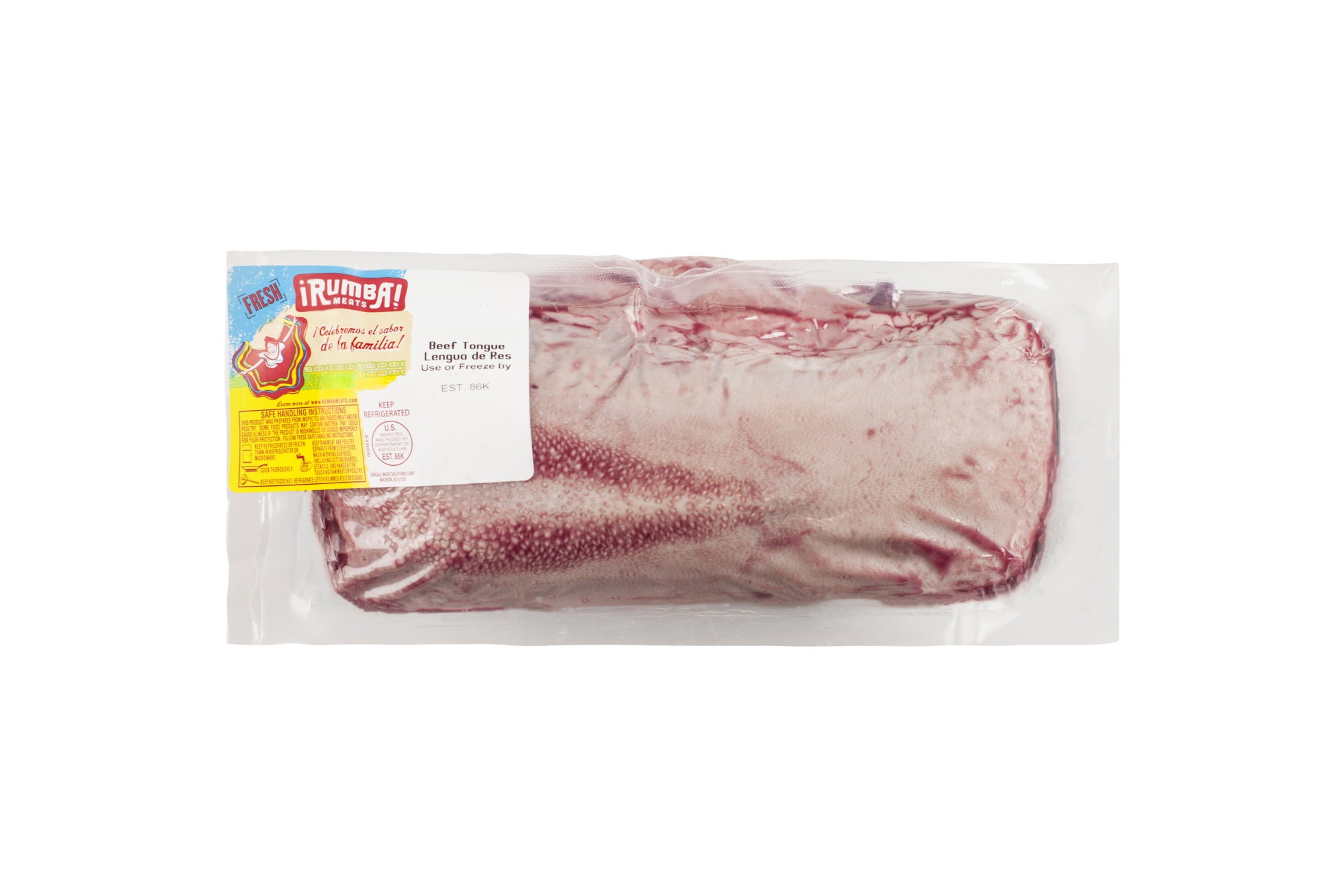 Rumba Meats® Beef Tongue (Lengua de Res), 3.224.22 lb.