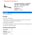 thumbnail image 2 of Front Outer Tie Rod End - Compatible with 1980 - 1985 Cadillac Seville 1981 1982 1983 1984, 2 of 2