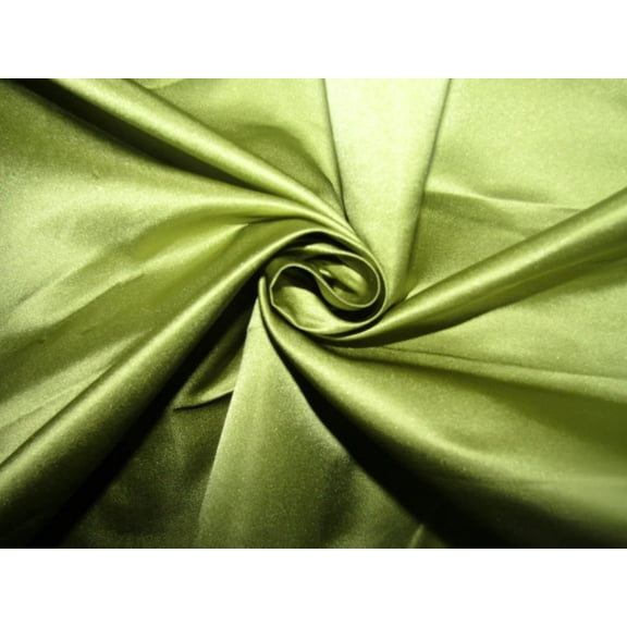 Silk Duchess Satin fabric light olive color 54" wide [12570]