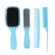 thumbnail image 1 of Juego de peines para el cabello, cepillo de cola para desenredar, paleta azul, largo, grueso, fino, rizado, Natural, 4 Uds., 1 of 8