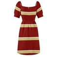 thumbnail image 7 of Maroon Gold and White Dress chic and elegant woman dress Elegant gown Women's dress, 7 of 7