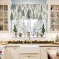 thumbnail image 2 of Kitchen Curtain Valance 42"x12",Blackout Rod Pocket Valances Green Christmas Tree Seamless Small Window Treatment Panel for Living Room Bedroom Windows,Retro Linen, 2 of 9