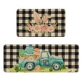 thumbnail image 1 of Binwennn Knitted Throw Blankets for Couch Dining Carpet Throw Blanket Fall Easter Floor Mat Two Piece Set Decoration Eggs Bunny Rabbit Ears Easter Kitchen Mats Set Of 2 Spring Home Low Profile, 1 of 5