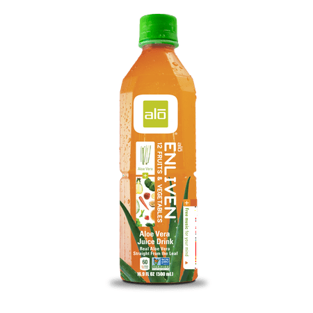 Aloe Enliven Aloe Vera Juice Drink, Fruits & Vegetables, 16.9 Fl Oz, 12 Count