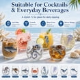 thumbnail image 4 of Fountwell Artisanal Blue Ringed Octopus Glass 12oz 2D Ocean Animal Drinkware Novelty Cocktail Glass Gift, 4 of 7