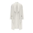 thumbnail image 5 of Lovskoo Long Cardigans for Women Trendy Casual Long Sleeve Draped Open Front Knit Pockets Cardigan Jackets White, 5 of 7