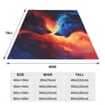 thumbnail image 3 of Fuzoiu Red And Blue Fire Wolf Print Ultra-Soft Micro Fleece Blanket,All Seasons Flannel Throw, Lightweight Blanket for Bed, Sofa, Couch, Movie Night, Camping, and Travel-50"x40", 3 of 7