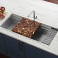 thumbnail image 5 of Ruvati USA RVA2445OAK 17 x 16 in. Thick End-Grain French Oak Butcher Block Solid Wood Cutting Board - Large, 5 of 7
