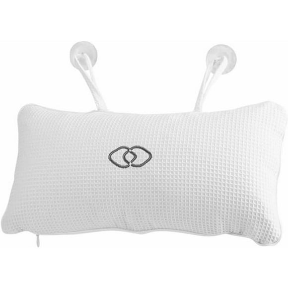 Non Slip Bath Pillow, Spa Bathtub Pillow Head Neck Support Headrest Bath Pillow with Suction Cups, Inflatable Spa Pillow for Home Hot Tub Spa Jacuzzi Bathtub Headrest