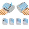 thumbnail image 4 of Compact Wire Fast Connection Terminal Compact Wire Fast Connection Terminal Block Lever Nut 5 Conductor Compact Connectors Conductor 40Pcs Lever Nut Connector 5 Way Conductor, 4 of 8