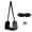 B, variant on YAOMOBB Airplane Footrest Portable Memory Foam Travel Foot Rest Hammock for Plane Office Leg Rest Travel Essentials