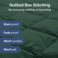 thumbnail image 4 of CGK Linens Premium Reversible Down Alternative Comforter - Twin Size All-Season Fluffy & Cozy Duvet Insert, Emerald/Light Sage Green, 4 of 6