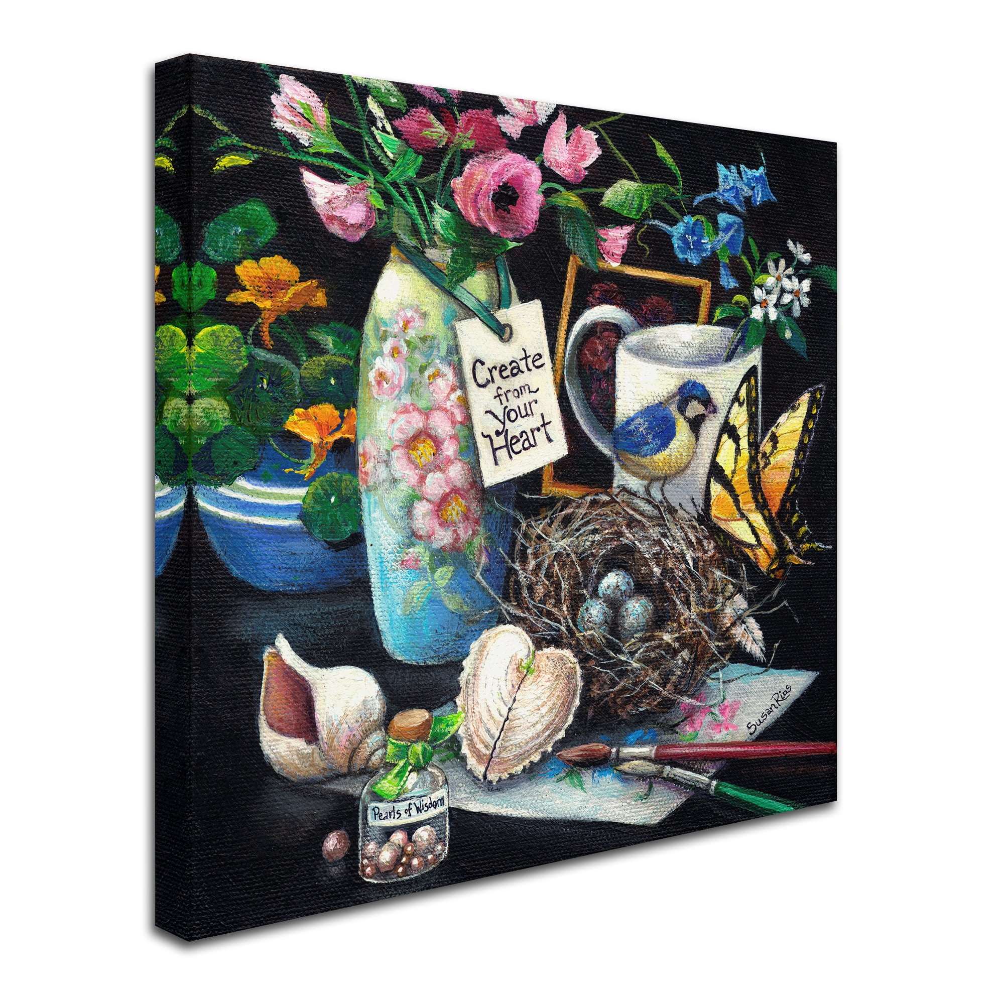 Trademark Fine Art 'Create from your Heart' Canvas Art by Susan Rios