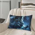 thumbnail image 5 of Picia Celestial Ram Night Sky Pattern Plush Pillow Case – Soft and Cozy Cushion Cover, Hypoallergenic Throw Pillow Case for Home Decor-20"x30", 5 of 6