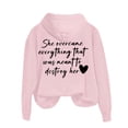 thumbnail image 3 of Ruyang Women's Fashionable Round Neck Casual Letter Printed Long Sleeve Top Hooded Sweatshirt Women Casual Sweatshirts, 3 of 8