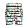 thumbnail image 2 of Lsque Funny Transport Mens Sleep Pajama Shorts,Short Pajama Pants, Cotton Ultra-Soft Knit-Medium, 2 of 9