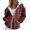 Red, variant on Bovemsi Sweatshirt for Women Women's Fashion Spring Autumn Casual Long Sleeve Sweatshirts Zip Up Hoodie