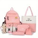 thumbnail image 4 of Mochila De Gran Capacidad De 5 Uds., Conjunto De Bolsa De Lápiz, Mochila Escolar Ligera Duradera De Lona, ​​bolsa De Viaje De Moda, 4 of 4