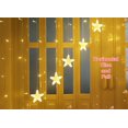 thumbnail image 3 of Twinkle Star flipped V-Shaped Curtain Lights 138 LED fairy lights Star Curtain String Lights, Window Curtain Lights 8 Flashing Modes Wedding Party, Home, Office Business Decorations (WW) ~8ft wide, 3 of 5