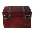 thumbnail image 3 of Treasure Chest Vintage Wooden Storage Box Antique Style Jewelry Organizer for Jewelry Box Trinket Box home box, 3 of 16