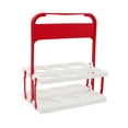 thumbnail image 1 of Foldable Dual-Tone Plastic Beer Carrier: Portable, Space-Saving Storage Rack for Outdoor Gatherings, KTV Bars - Durable, Multifunctional Wine & Beer Holder with Vibrant Red-White Design, 1 of 6