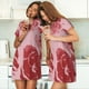 thumbnail image 4 of Fotbe Striped Meat Bata de Dormir para Mujer con Estampado, Camisón de Algodón de Manga Corta, Ropa de Dormir Casual, 4 of 6