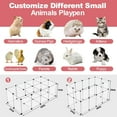 thumbnail image 4 of 24 Panels Portable Small Animals Playpen,48" x 24" x 28" Transparent Pet Playpen,Plastic Enclosure,Puppy Play Pen for Indoors Outdoor Pet Fence for Guinea Pigs,Bunny,Ferrets,Hamsters,Hedgehogs, 4 of 14