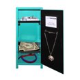 thumbnail image 3 of Magnetic Impressions 10.75" Tall Mini Metal Storage Locker with Lock and Key, Teal, 3 of 5