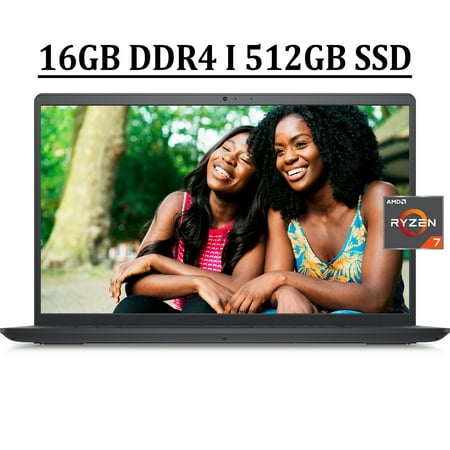 Dell Inspiron 15 3000 3525 Business Laptop 15.6" FHD 120Hz WVA Anti-Glare Display AMD Octa-Core Ryzen 7 5825U Processor 16GB DDR4 512GB SSD AMD Radeon Graphics HDMI MaxxAudio Webcam Win11 Black