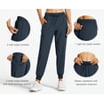 thumbnail image 2 of Pantalones de senderismo Libin Cargo para mujer, color azul marino, talla L, 2 of 5