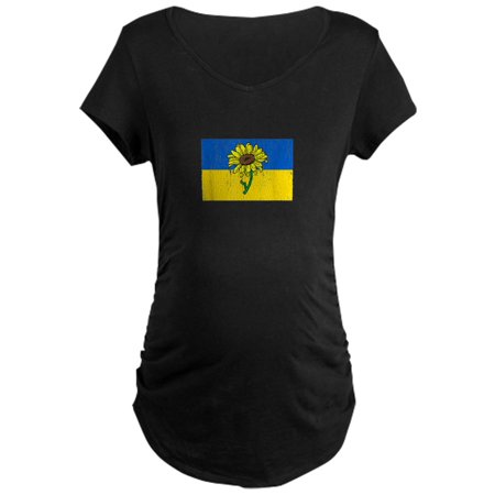 

CafePress - Ukrainian Flower Sunflower Stand Maternity T Shirt - Maternity Dark T-Shirt
