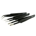 thumbnail image 4 of Eyelash Tweezer Stainless Steel Precision Clip Tip Facial Hair Eyebrow Tweezers for Lash Extension, 15, 4 of 9