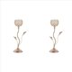 thumbnail image 1 of 2X Candelabro de Cristal Dorado, Candelabro con Forma de Flor de Hierro, Pequeño Juego de Candelabros Vintage para Centro de Mesa,L, 1 of 4
