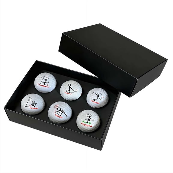 6 Pcs Funny Golf Balls Gift Set, Adult Humor Novelty Practice Balls for Men, Unique Gifts for Dad, Boyfriend & Coworkers, Ideal for Father's Day, Christmas & Birthdays