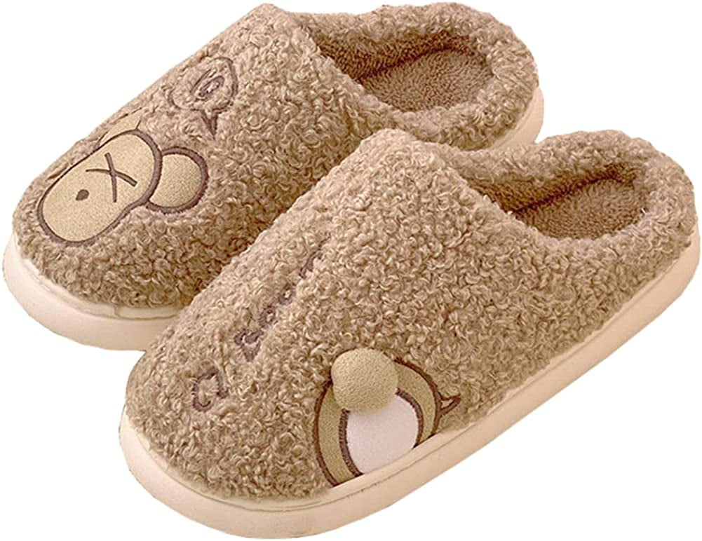 PIKADINGNIS Women's Fuzzy Memory Foam Slippers Warm Plush Faux Fur