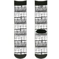 thumbnail image 1 of Buckle-Down Chaussettes Unisexes pour Adultes, Rayons X Dentaires, Noir/blanc Crew, 1 of 2