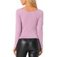 thumbnail image 3 of INSPIRE CHIC Blusa de Mujer Sin Mangas con Hombros Descubiertos, Pullover de Manga Larga, Camiseta Casual, 3 of 6