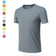 thumbnail image 6 of TKYCMSUAKI Mens Short Sleeve Shirts Quick Dry Sport T Shirt Trendy Stretch Crew Neck T-Shirt Loose Fit Solid Color Tops Summer 2026, 6 of 8