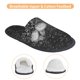 thumbnail image 3 of Fotbe Black And White Dotted Pantuflas Peludas para Mujer con Estampado, Zapatillas de Peluche, Zapatos de Invierno para Casa, Uso Interior y Exterior-Large, 3 of 8