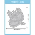 thumbnail image 2 of 1Pcs Dragon Carbon Steel Cutting Dies Stencils Decorative Metal Die Cuts Paper Card Decorating Mold for Gift Photo Album Card Making Scrapbooking Postcard Decor 95x98x0.8mm Silver, 2 of 3