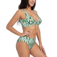 thumbnail image 2 of Daiia Cactus Plants Women's Bikini Set Two Piece Swimsuit High Waisted Bikini Adjustable Straps Bikini Perfect for Beach, Pool, and Summer Vacation-X-Large, 2 of 9