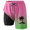 thumbnail image 2 of Zszcpp Athletic Shorts For Mens Drawstring Trendy Pockets Large Size Swim Trunks Coconut Tree Quick Drying Lounge Trousers Casual Trouser, 2 of 4