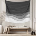 thumbnail image 5 of Ombre Waves Tapestry for Bedroom Wall Hanging Tapestry, Abstract Art Gradient Black Modern Ceiling Backdrop Tapestries Poster Blanket Wall Decor for Teens Room Living Room Dorm 59" x 90", 5 of 8