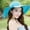 10_Sky Blue, variant on Floppy Hats for Women Colorful Big Brim Straw Bow Hat Sun Wide Beach Cap Summer Hats Pink