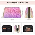thumbnail image 5 of Picia Colorful Glitters Print Leather Makeup Bag Make Up Bag Travel Toiletry Bag for Her Girlfriend Teacher Teen Girl Gifts, 5 of 8