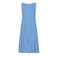 thumbnail image 3 of Sngxgn Women's Casual Fall Dresses Long Sleeve Wrap V Neck High Low Ruffle Dress(Blue,M), 3 of 4