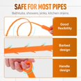 thumbnail image 3 of 2025 New Drain Snake Clog Remover 20 Inch Flexible Tool 5 Pack, 3 of 7