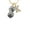 K, variant on Pair of Dice - K - Gold Tone Crystal Initial Sophia Necklace, 18"+1"